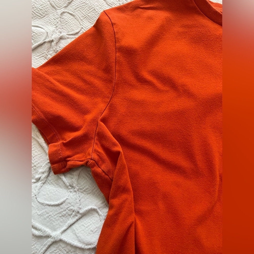 Tommy Hilfiger Mens T Shirt Small Orange Short Sleeve Slim Fit Stretch (0680) - Picture 6 of 10